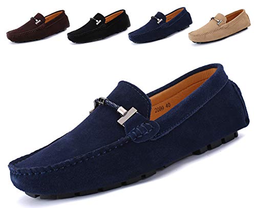ZLUXURQ Mocassini Classici in Pelle da Uomo Scarpe da Passeggio Casual semplici ZLUXURQ Mocassini Classici in Pelle da Uomo Scarpe da Passeggio Casual semplici